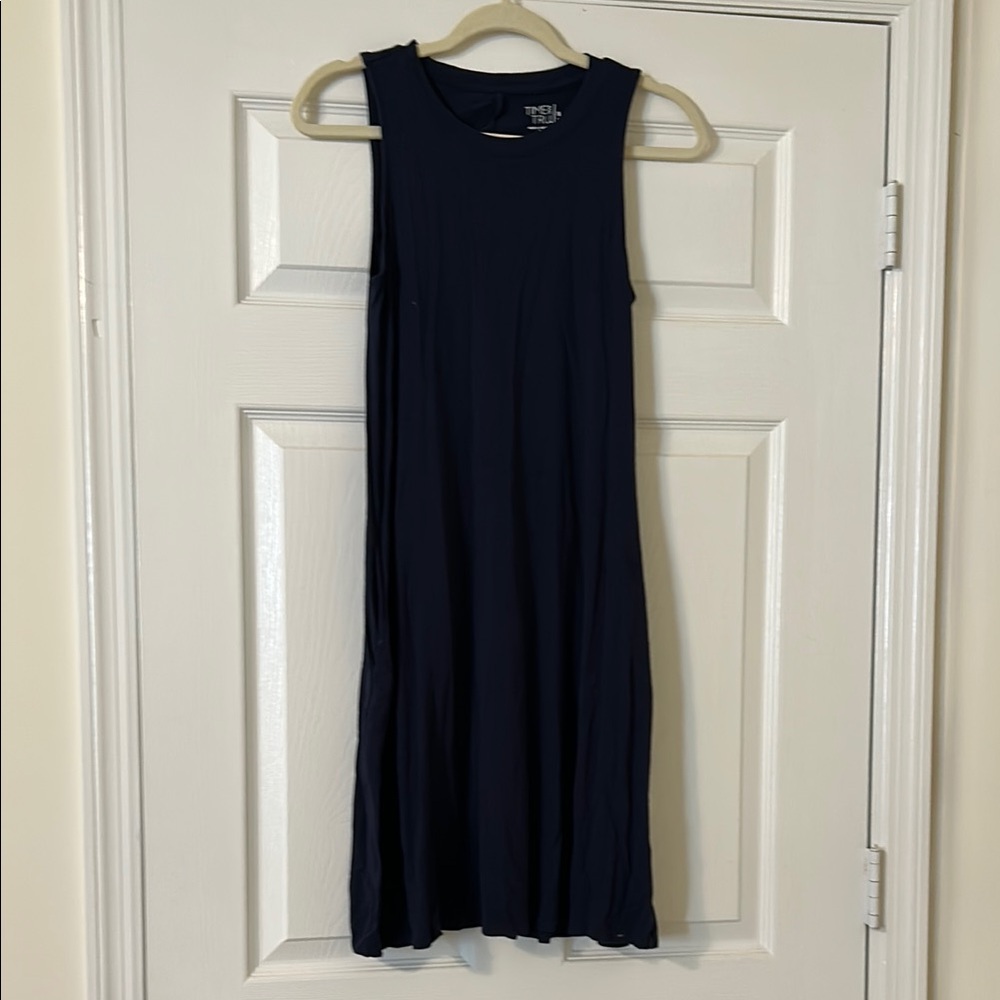Sleeveless Navy Dress